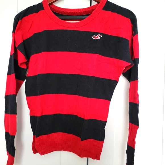 Hollister Sweater Rugby Stripes size M - Picture 2 of 6